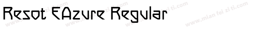 Resot EAzure Regular字体转换